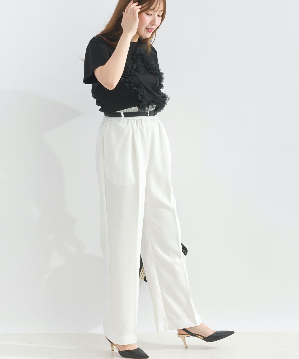 model：H165　着用サイズ：M　ブラック