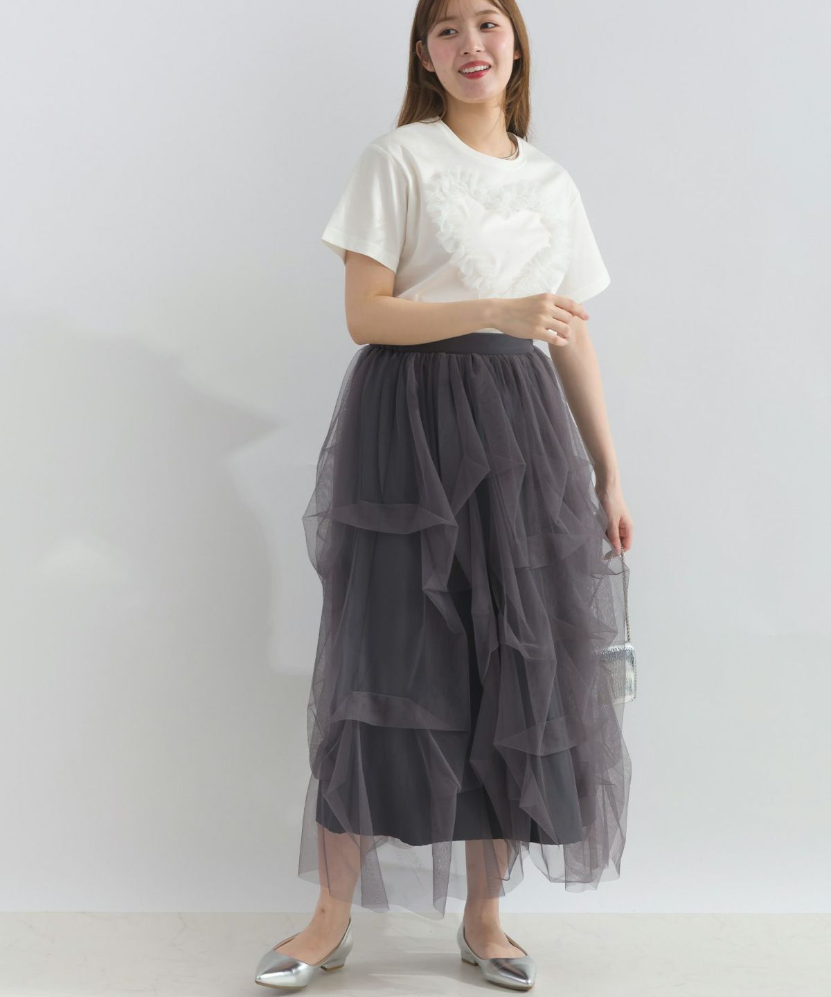 model：H165　着用サイズ：M　オフホワイト