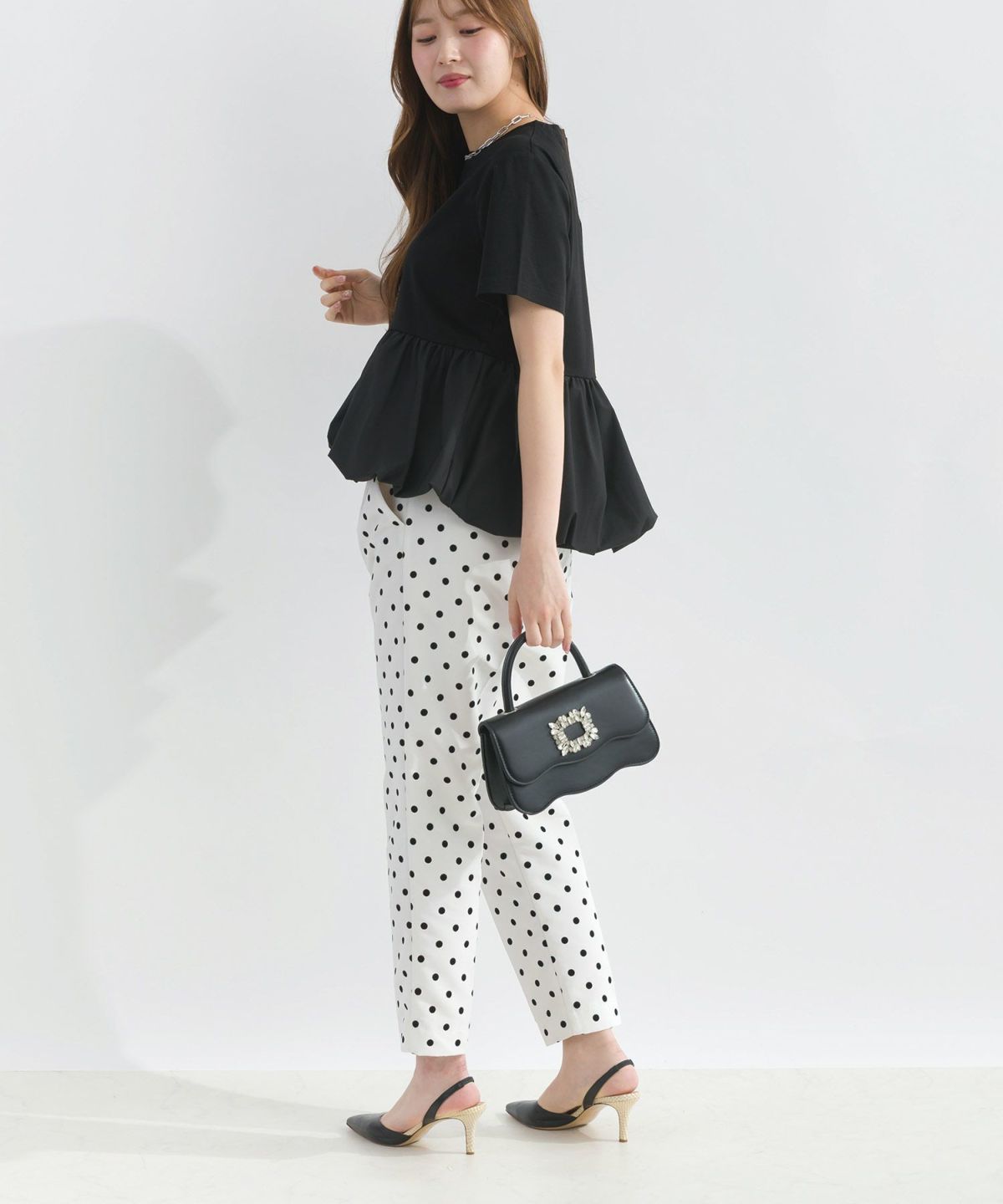 model：H165　着用サイズ：M　ブラック