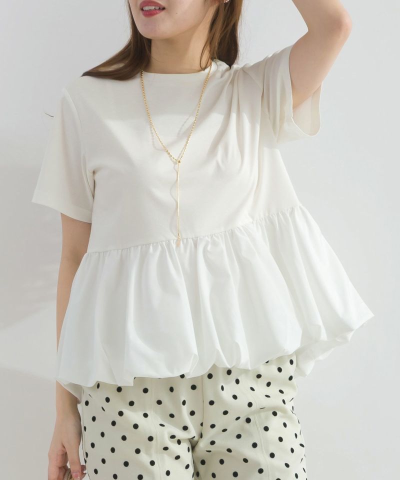 model：H165　着用サイズ：M　オフホワイト