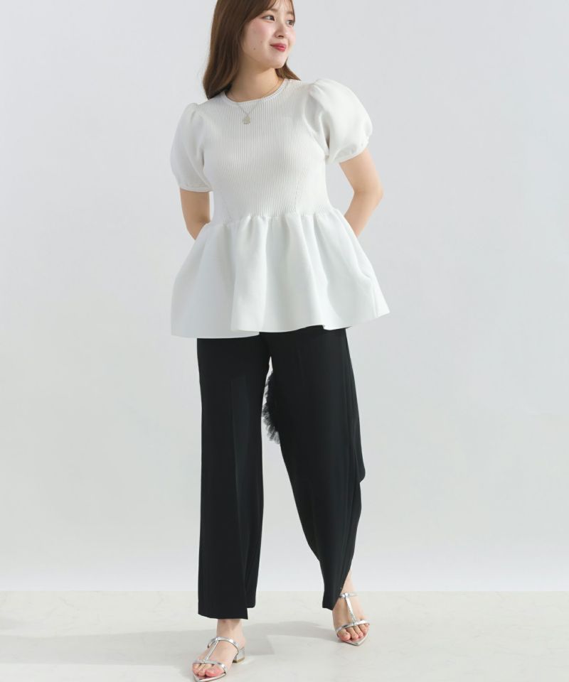 model：H165　着用サイズ：M　オフホワイト