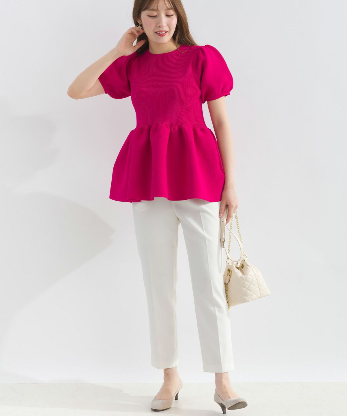 model：H165　着用サイズ：M　チェリーピンク