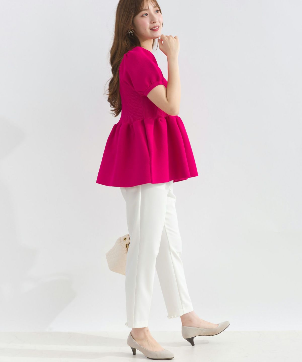 model：H165　着用サイズ：M　チェリーピンク