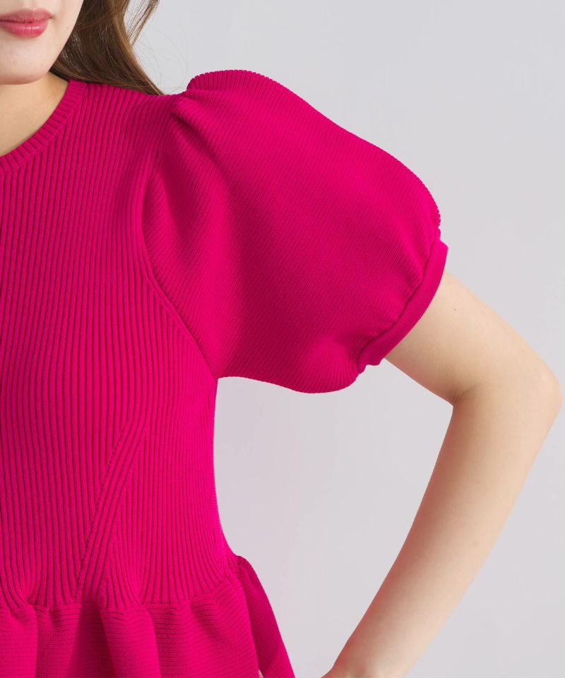 【SALE】PICCIN PERLA ピッチンぺルラ 即日発送  パフスリーブペプラムニット 906500 半袖 Tシャツ レディース ペプラム 半袖ニット 楽天市場】PICCIN PERLA パフスリーブペプラムニット 12ゲージ