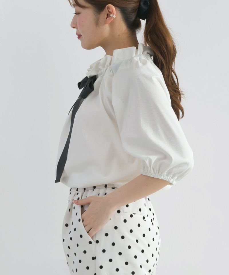 model：H165　着用サイズ：M　オフホワイト