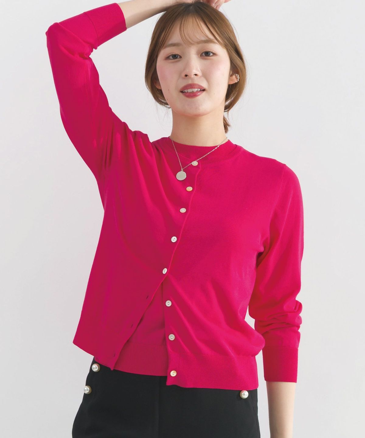 model：H165　着用サイズ：M　チェリーピンク