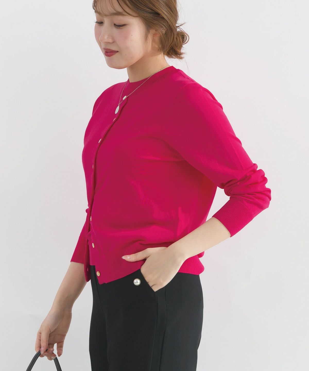 model：H165　着用サイズ：M　チェリーピンク