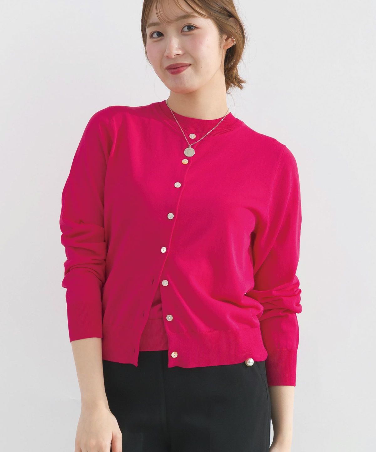 model：H165　着用サイズ：M　チェリーピンク