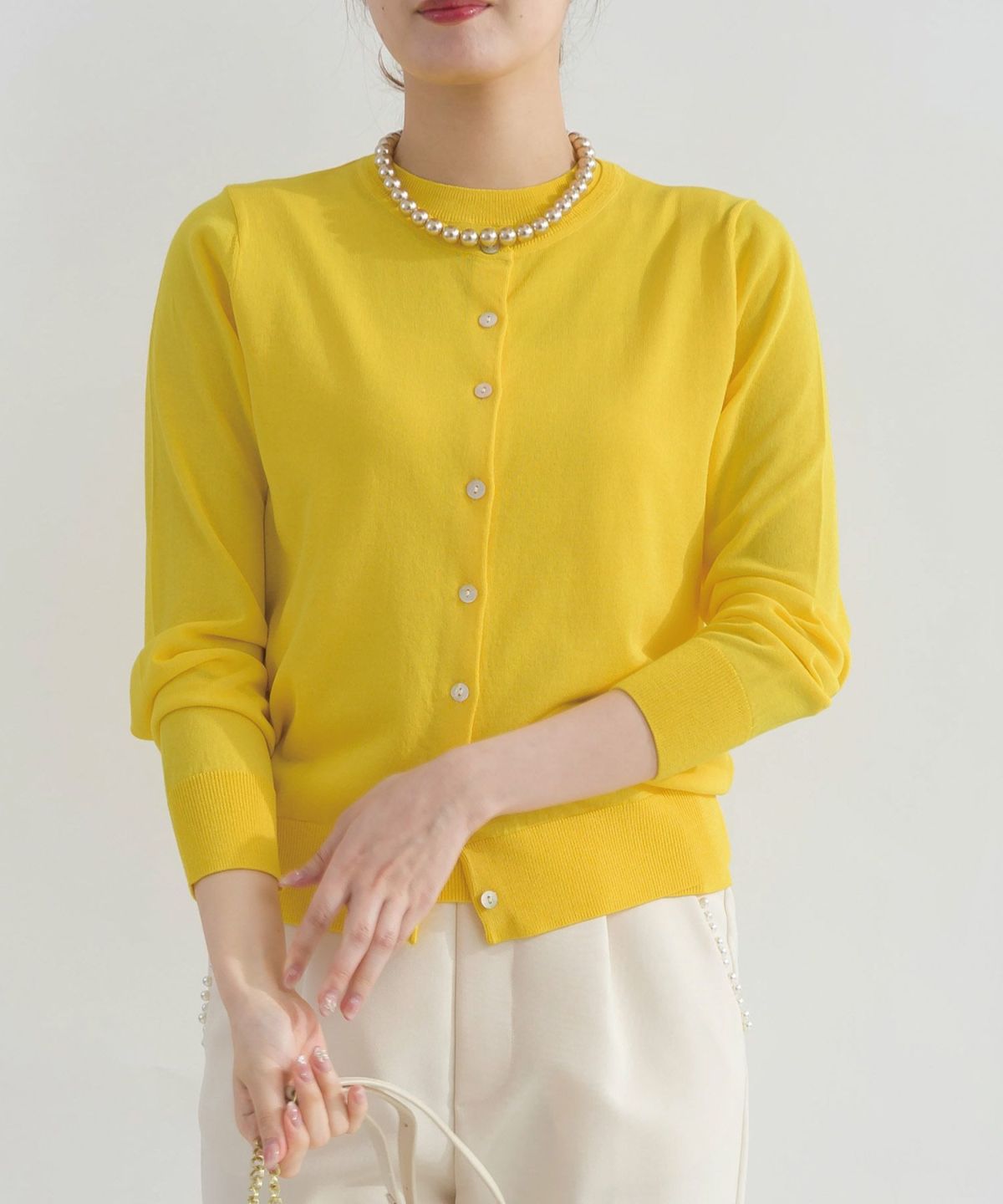 model：H165　着用サイズ：M　イエロー