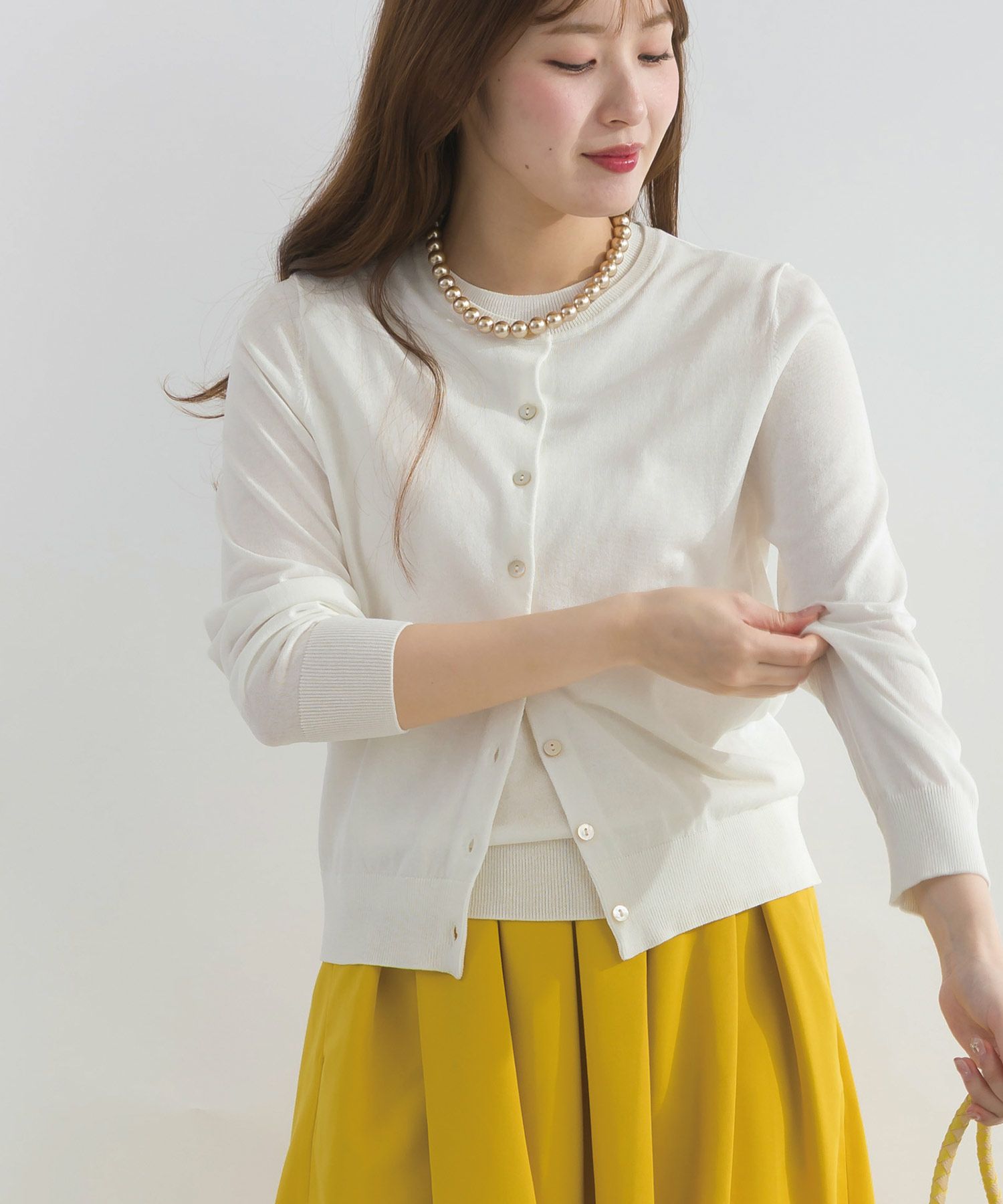 model：H165　着用サイズ：M　オフホワイト