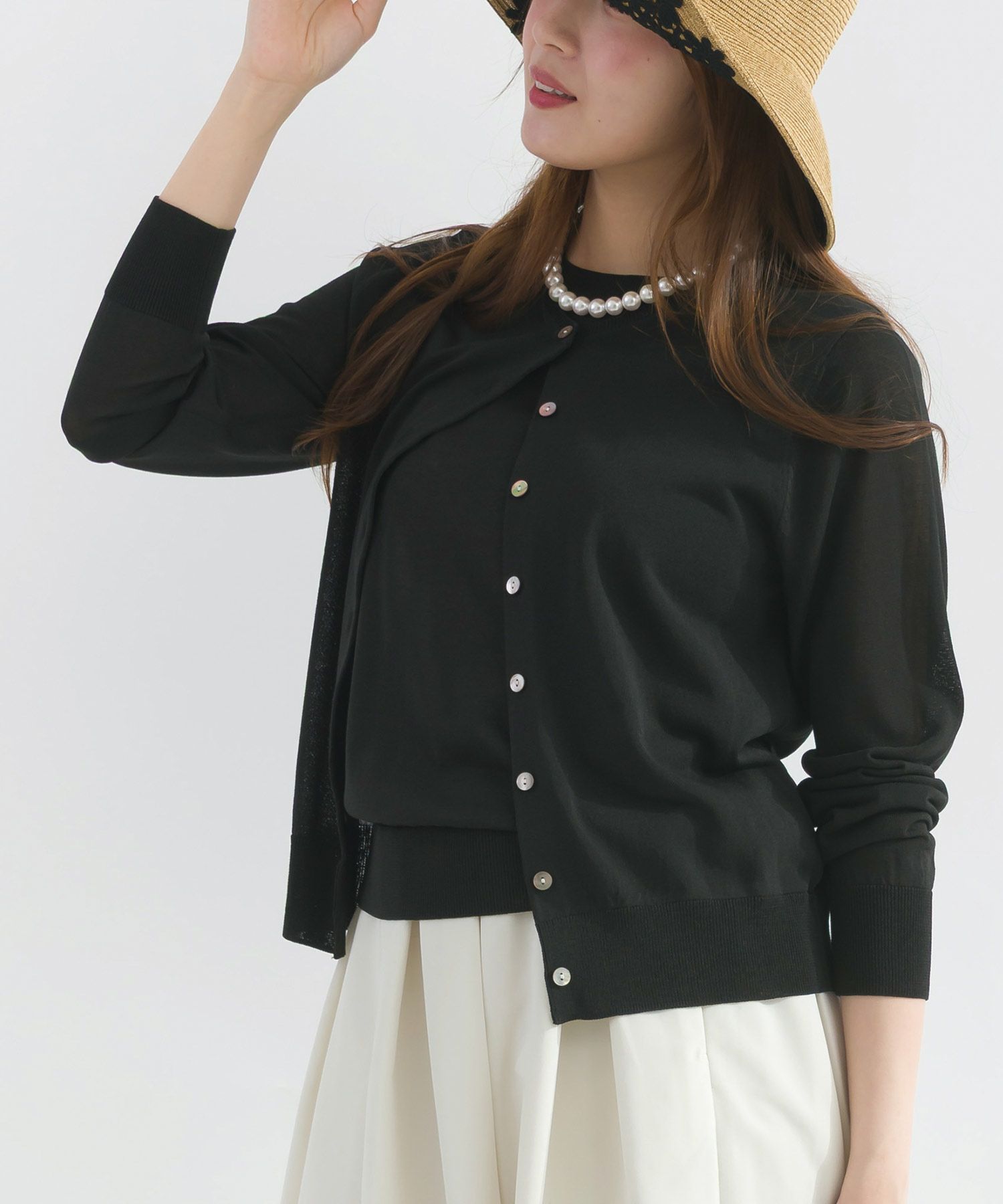 別売りアンサンブル可能】接触冷感シアーカーディガン | PICCIN