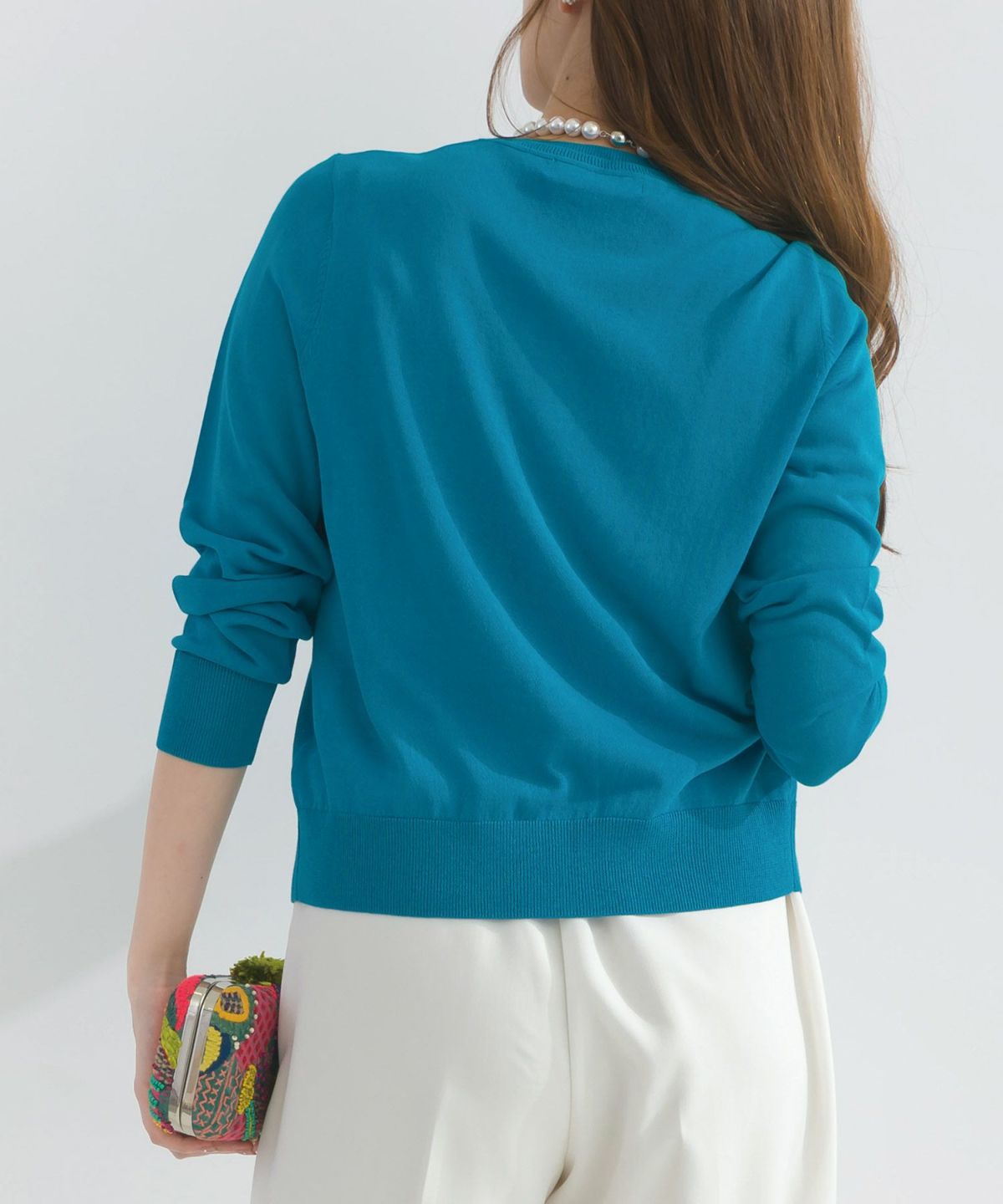 model：H165　着用サイズ：M　ターコイズブルー