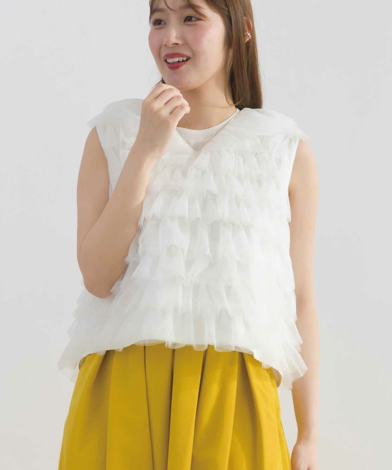 model：H165　着用サイズ：M　オフホワイト後ろ