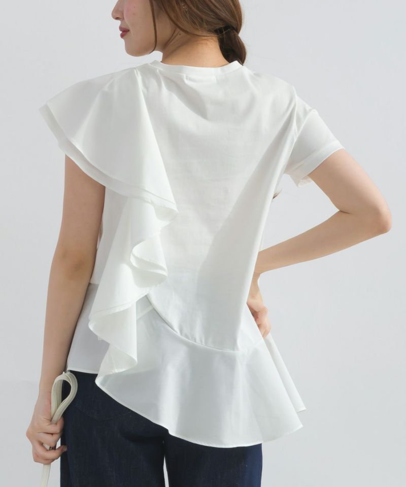 model：H165　着用サイズ：M　オフホワイト