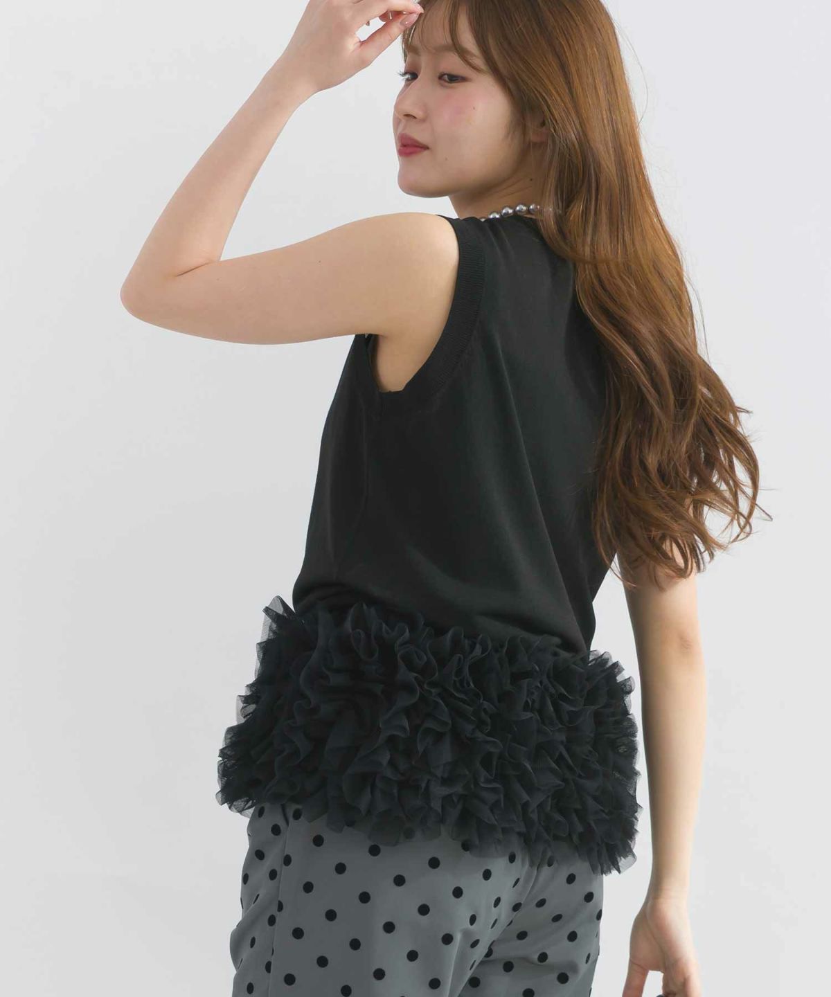 model：H165　着用サイズ：M　ブラック