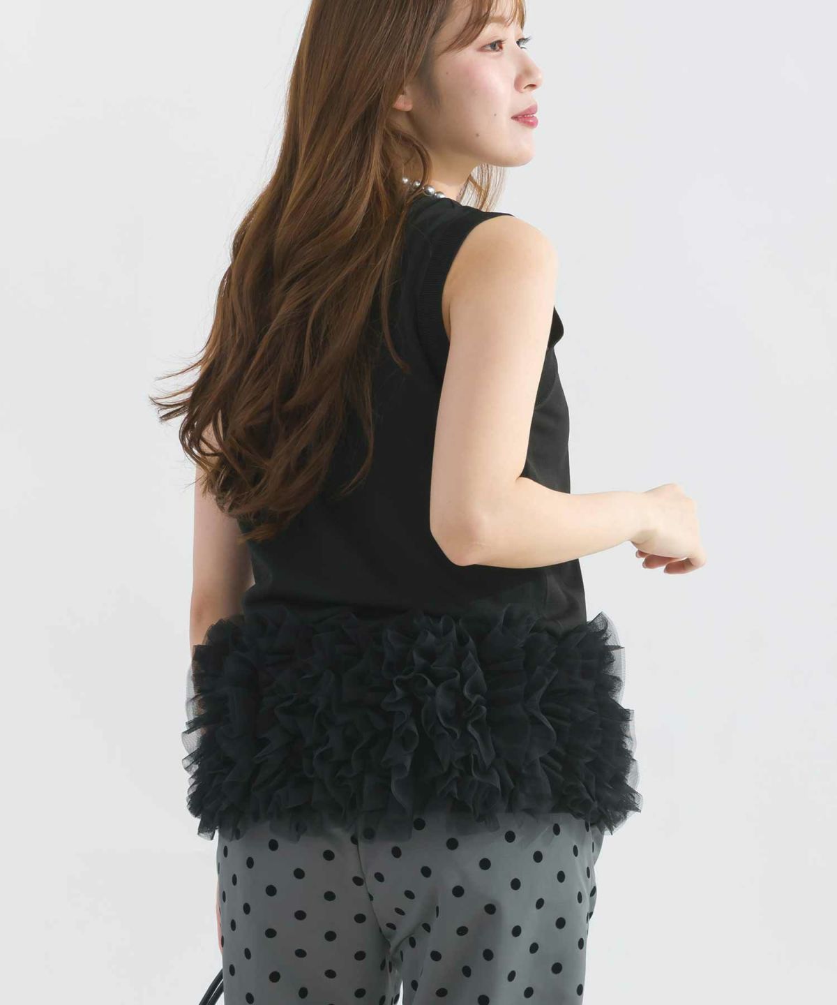 model：H165　着用サイズ：M　ブラック