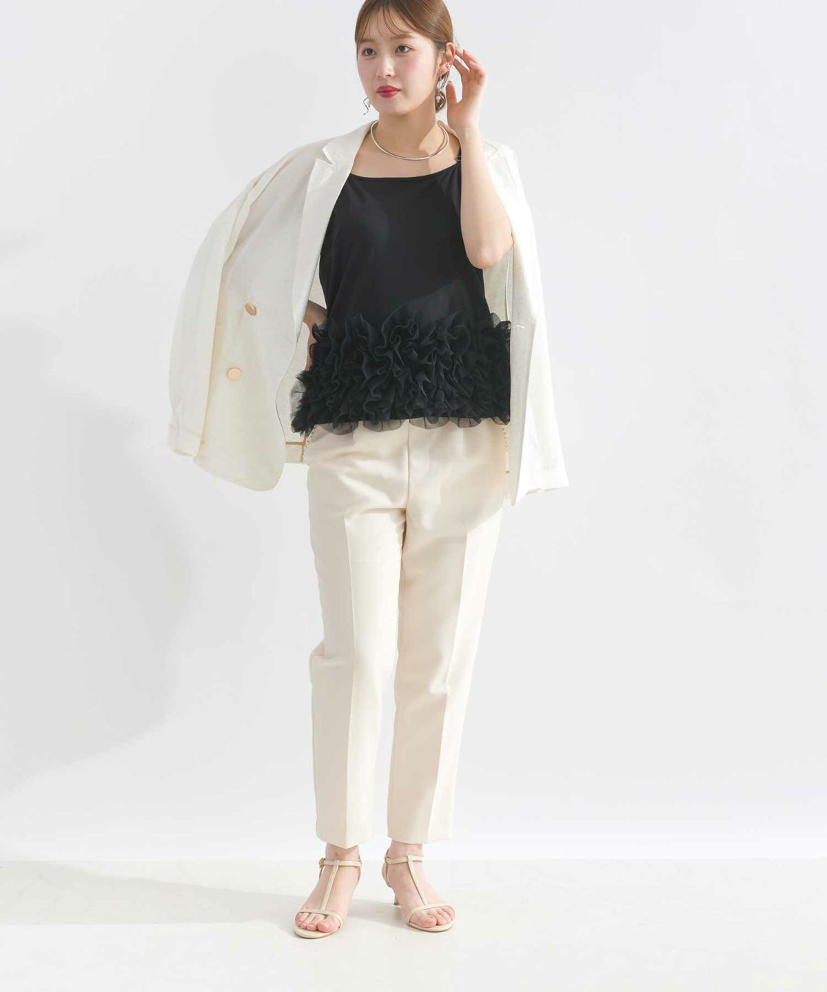 model：H165　着用サイズ：M　ブラック