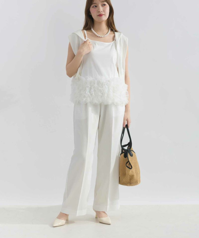 model：H165　着用サイズ：M　オフホワイト