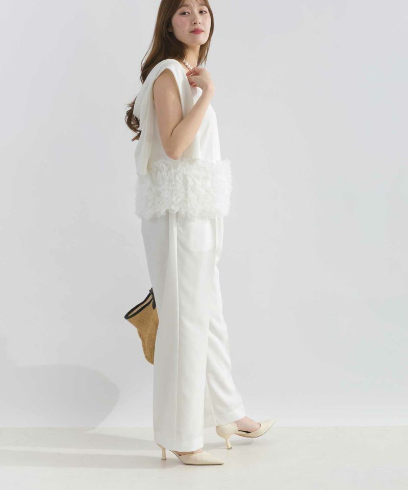 model：H165　着用サイズ：M　オフホワイト