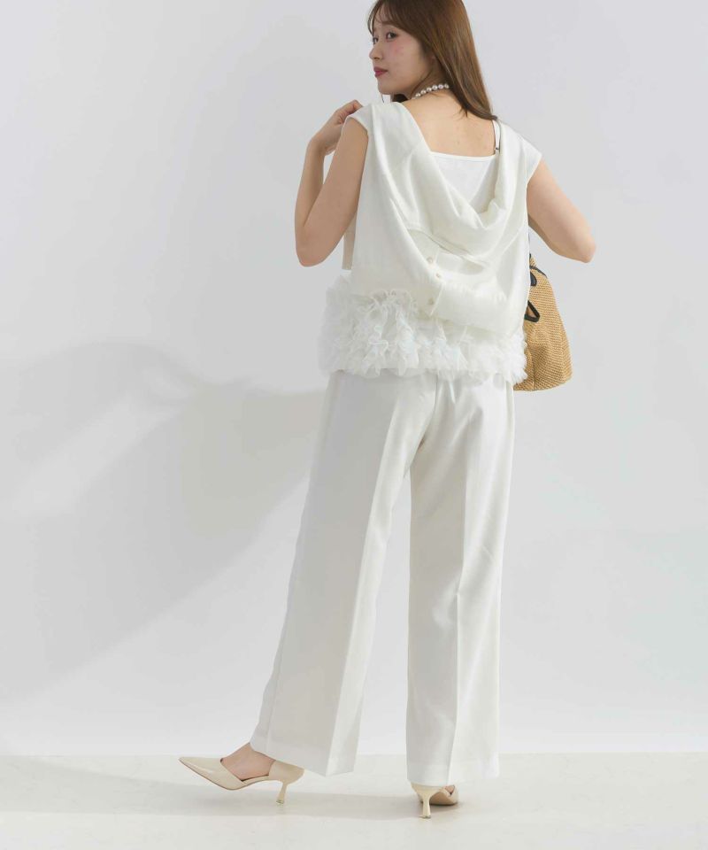 model：H165　着用サイズ：M　オフホワイト