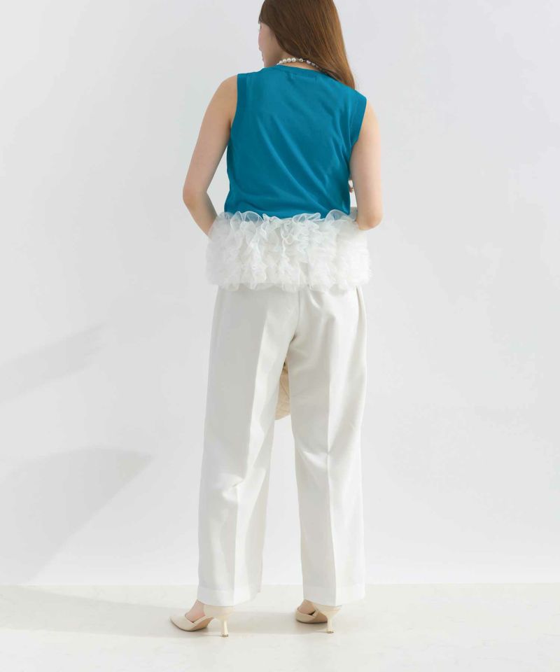 model：H165　着用サイズ：M　オフホワイト