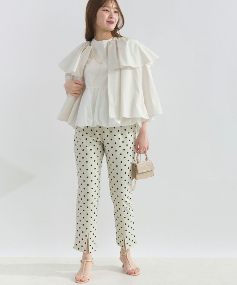 model：H165　着用サイズ：M　オフホワイト