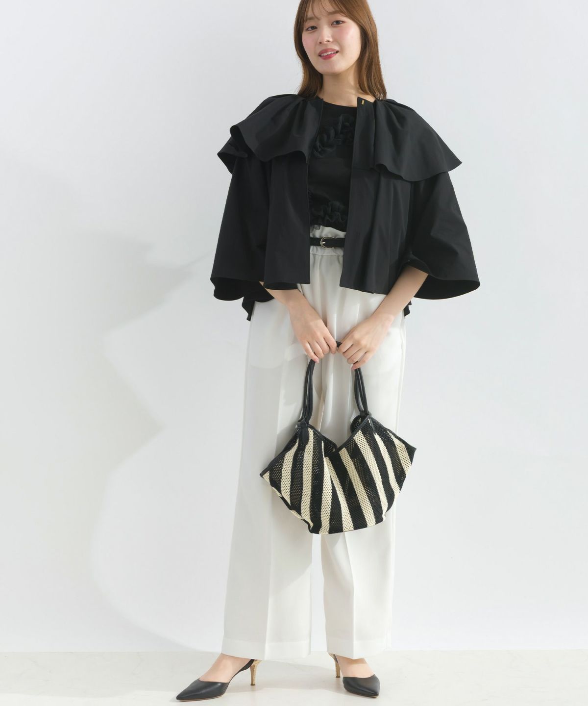 model：H165　着用サイズ：M　ブラック