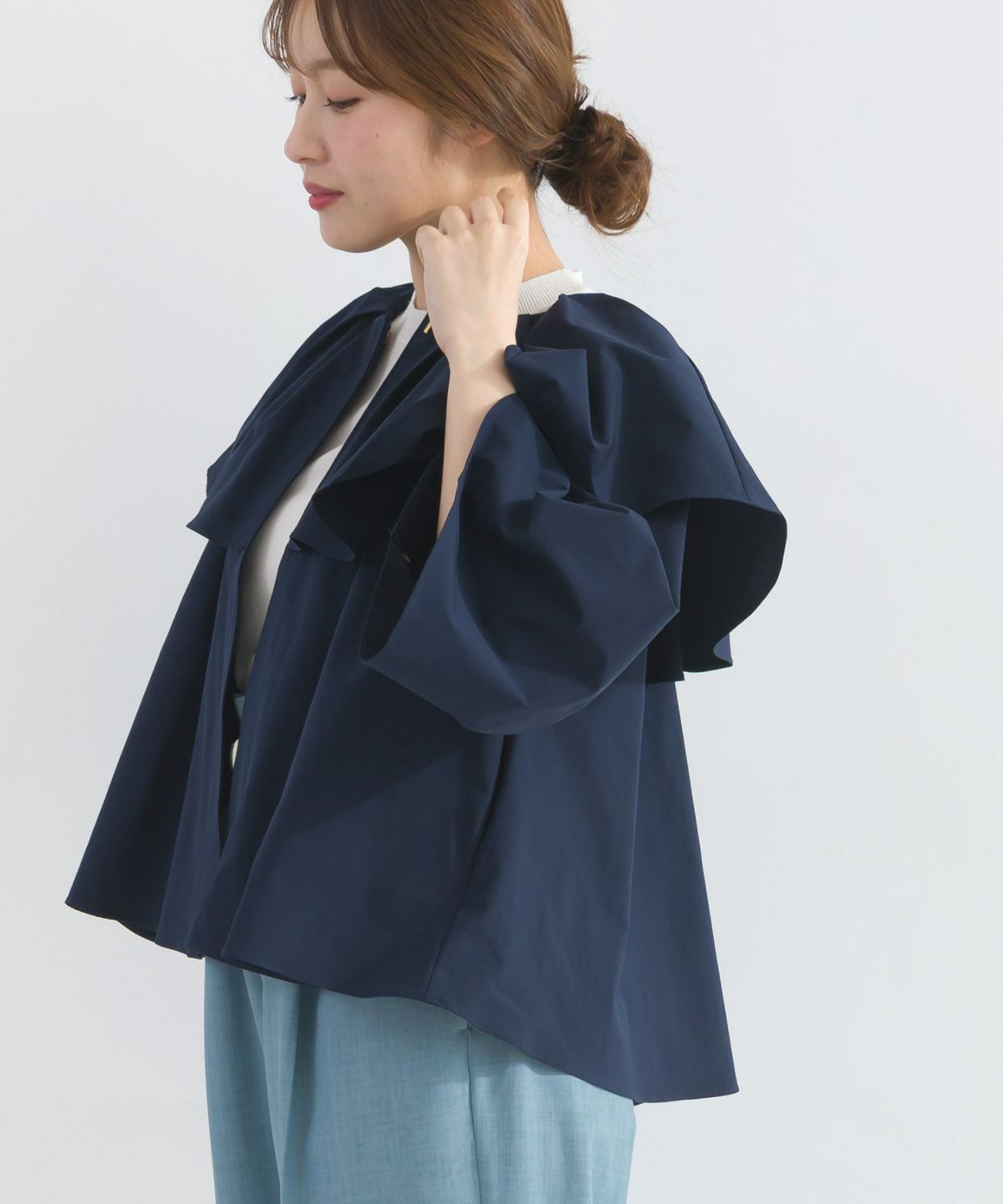 model：H165　着用サイズ：M　ネイビー