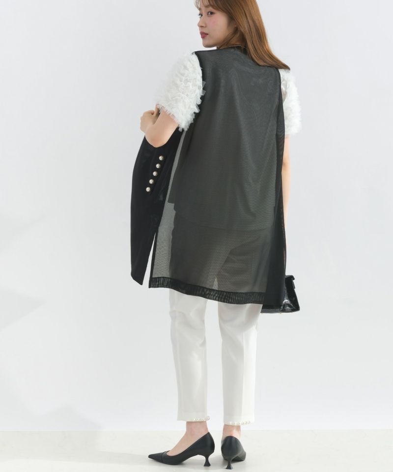 model：H165　着用サイズ：M　オフホワイト