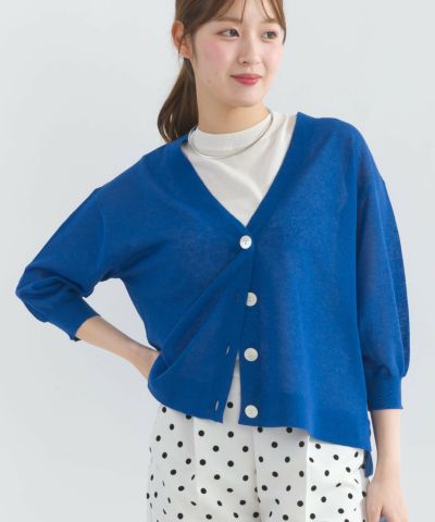 楽天市場】PICCIN PERLA パールボタン刺繍入りラメカーディガン