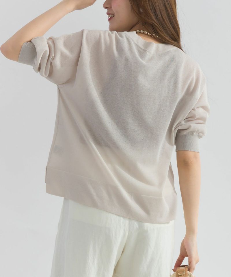 model：H165　着用サイズ：M　ベージュ