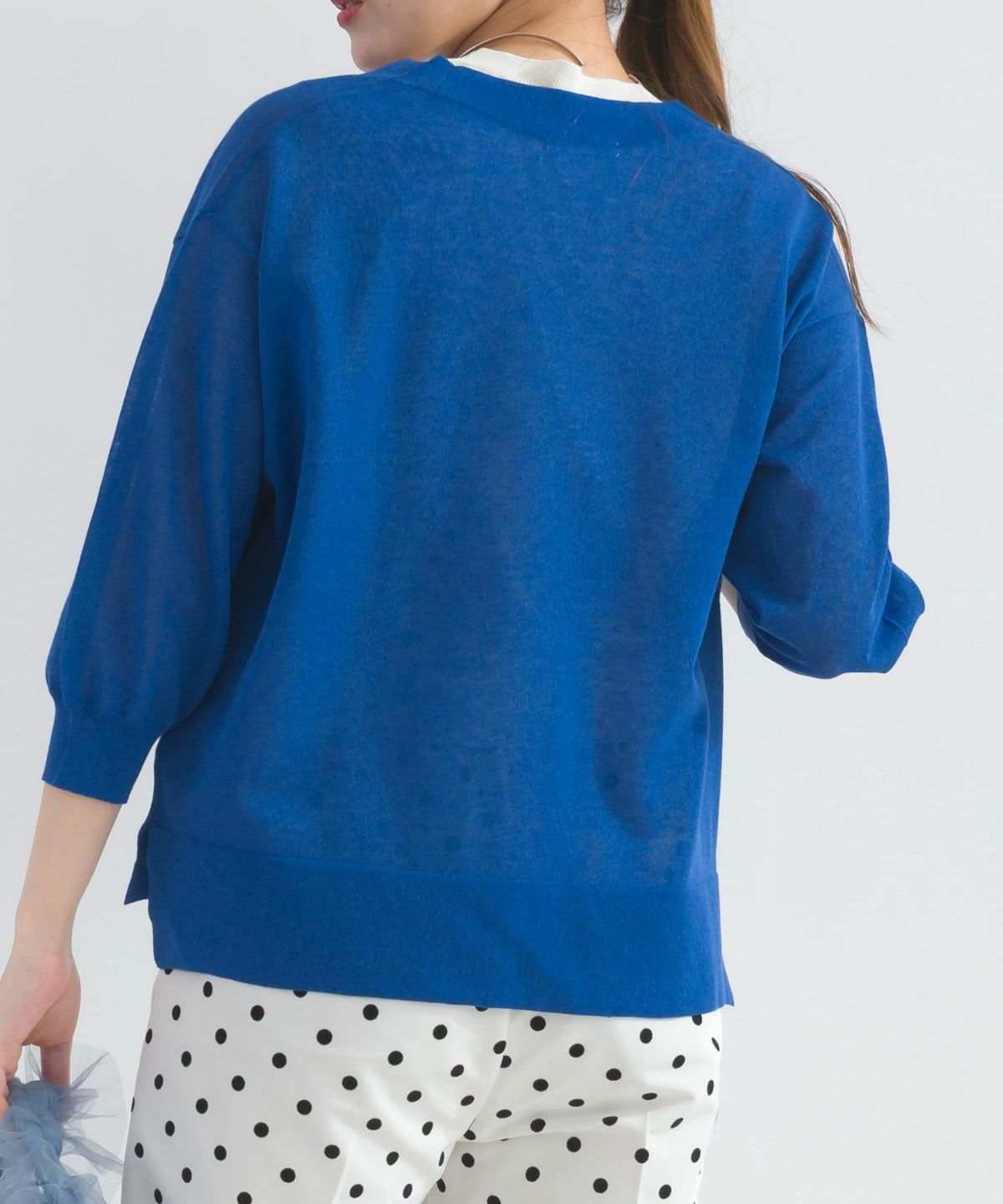 model：H165　着用サイズ：M　ブルー