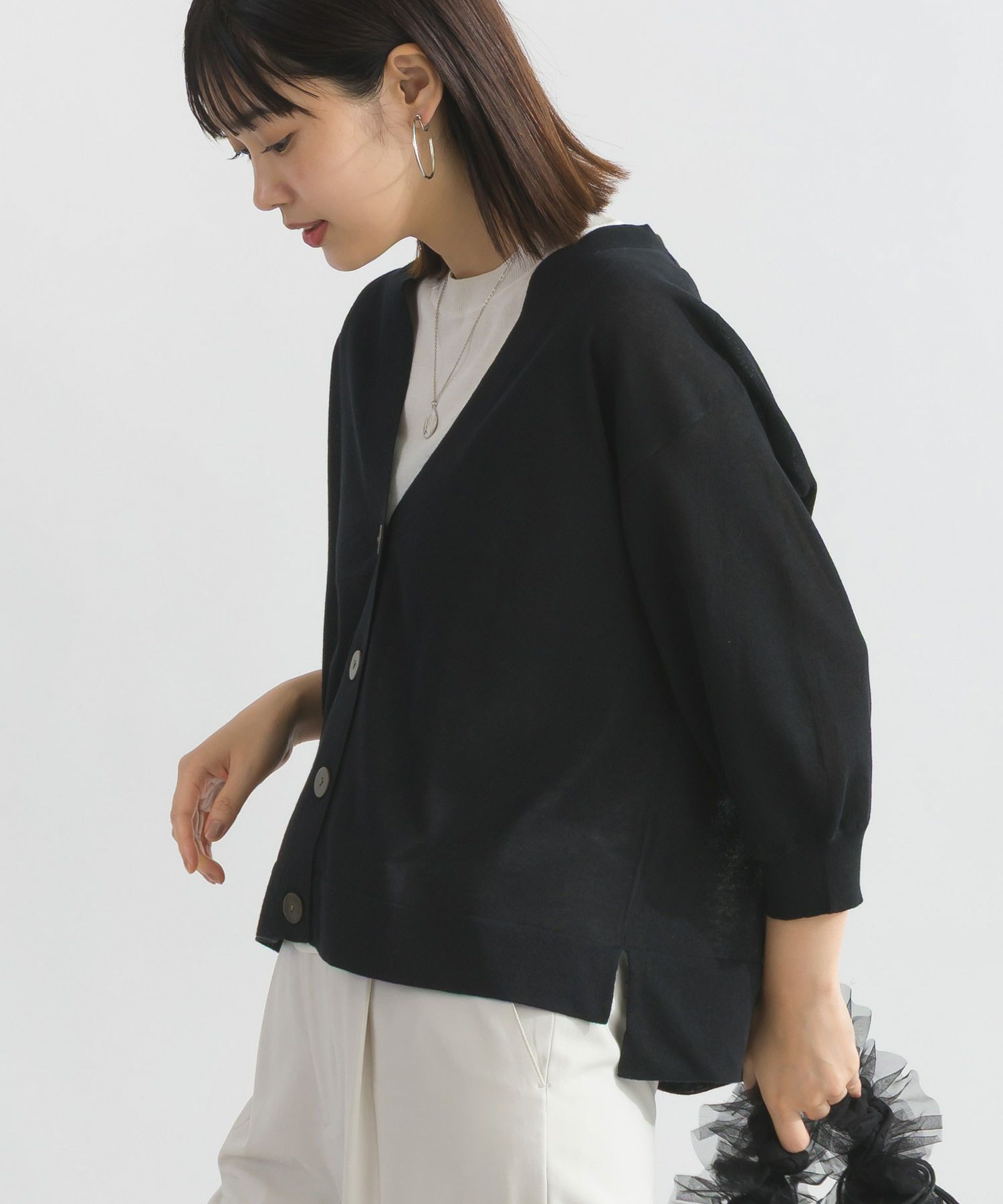 model：H162　着用サイズ：M　ブラック