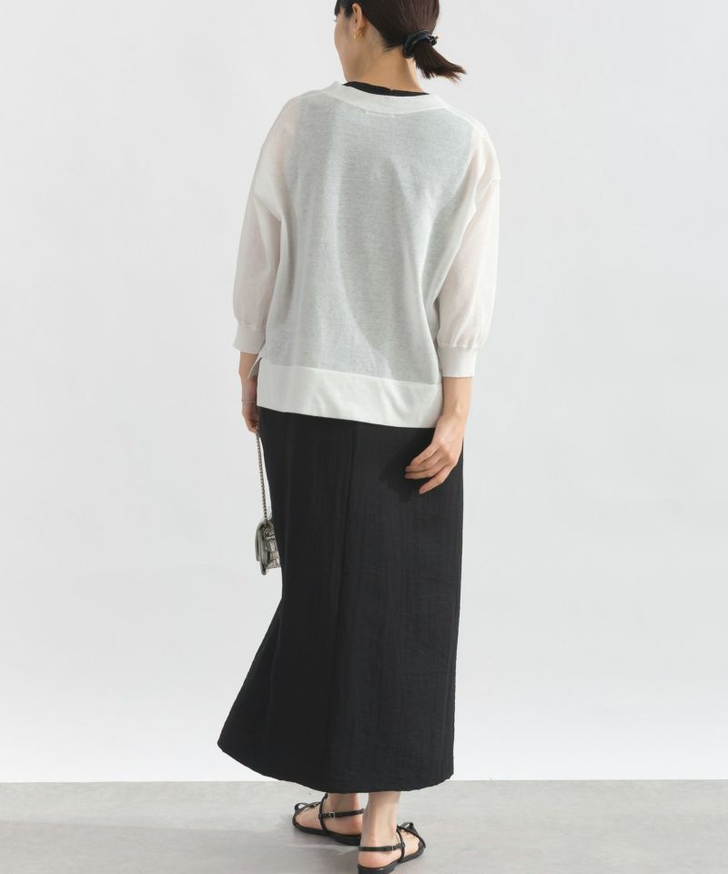 model：H162　着用サイズ：M　オフホワイト