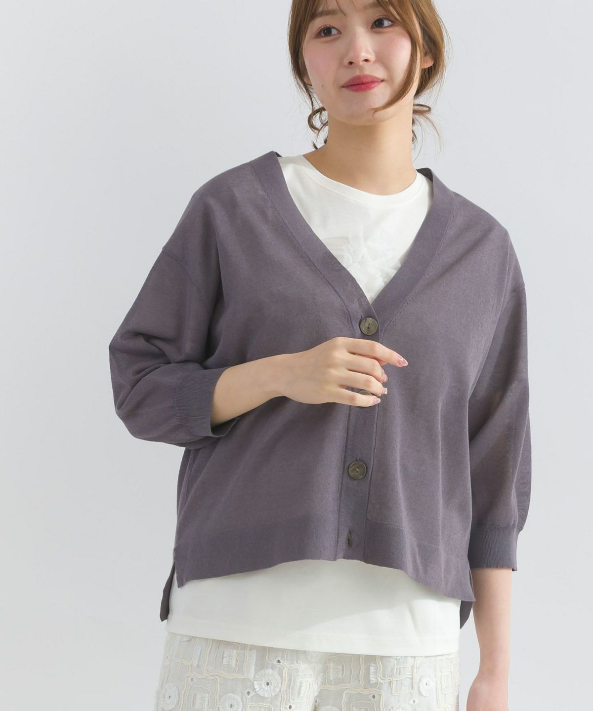 model：H165　着用サイズ：M　チャコールグレー