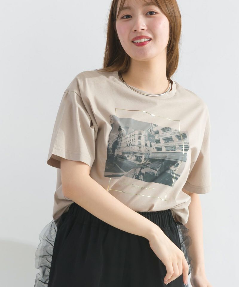 model：H165　着用サイズ：M　グレイッシュベージュ