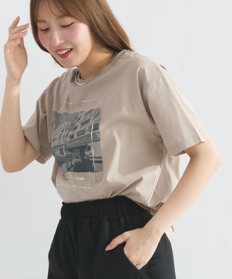 model：H165　着用サイズ：M　グレイッシュベージュ