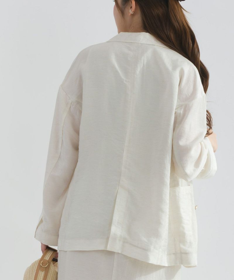 model：H165　着用サイズ：M　アイボリー（セットアップで）