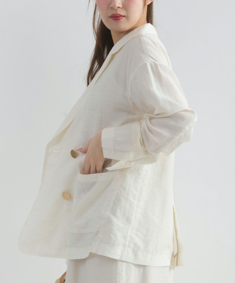 model：H165　着用サイズ：M　アイボリー（セットアップで）