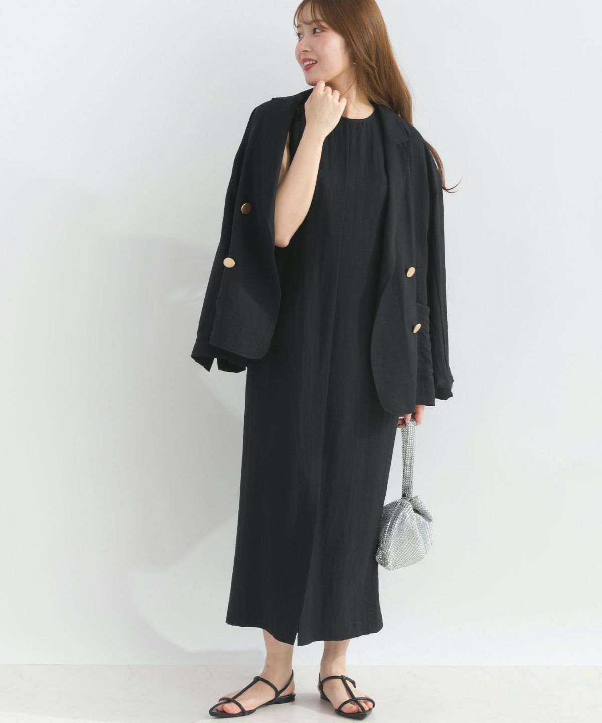 model：H165　着用サイズ：M　ブラック（セットアップで）