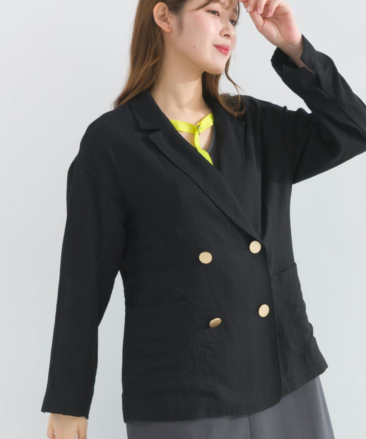 model：H165　着用サイズ：M　ブラック