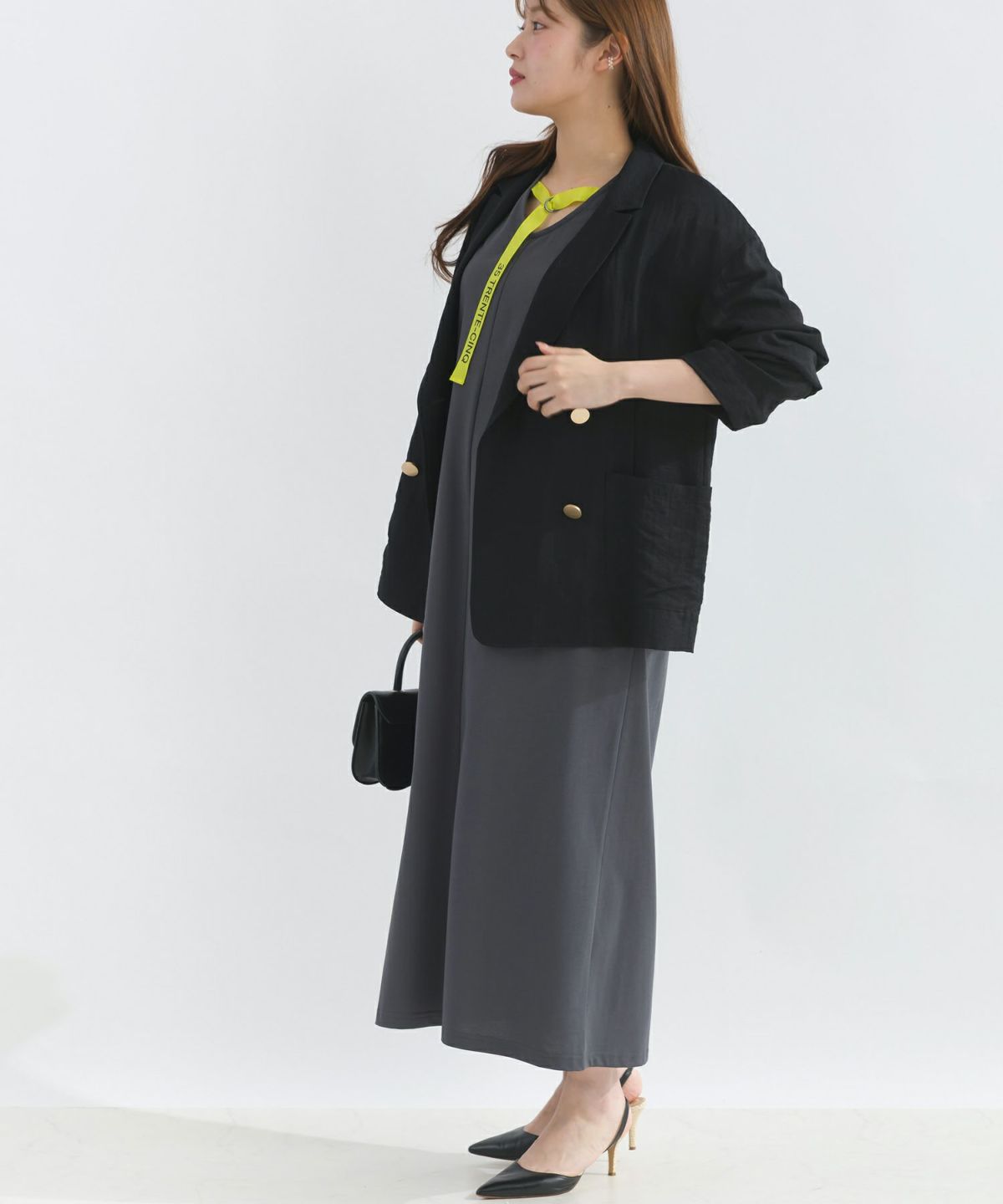 model：H165　着用サイズ：M　ブラック