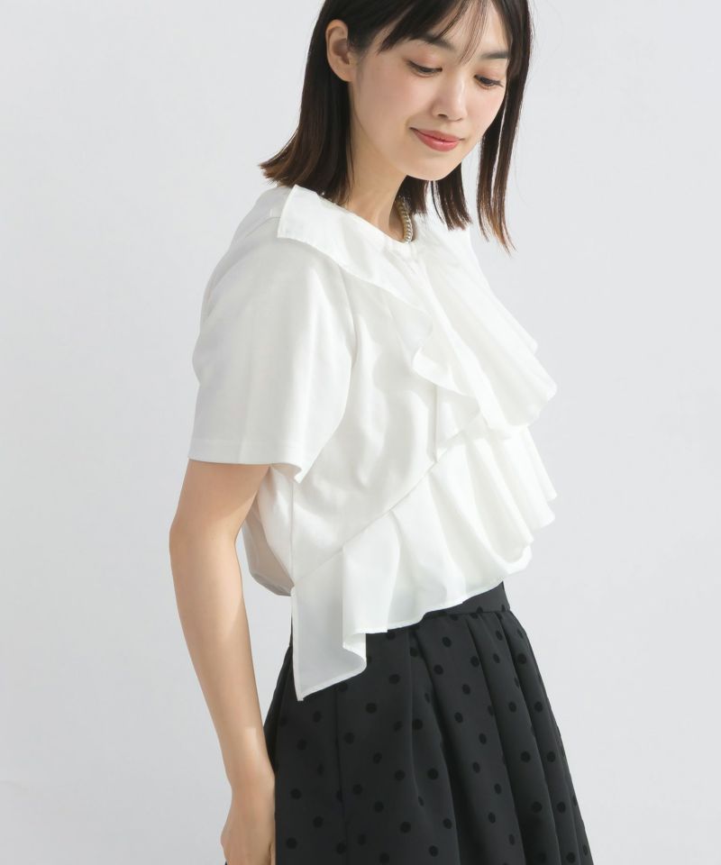 model：H162　着用サイズ：M　オフホワイト