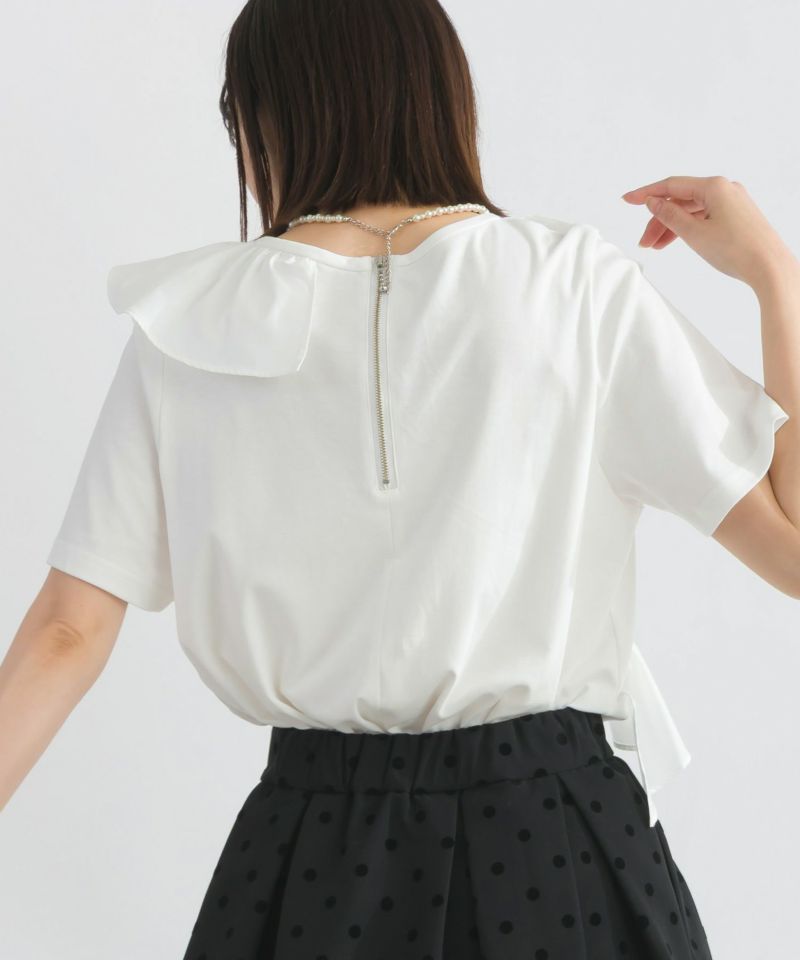 model：H162　着用サイズ：M　オフホワイト