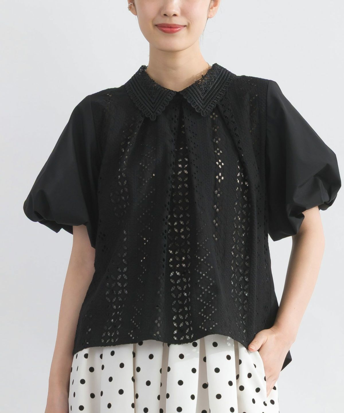 model：H162　着用サイズ：M　 ブラック