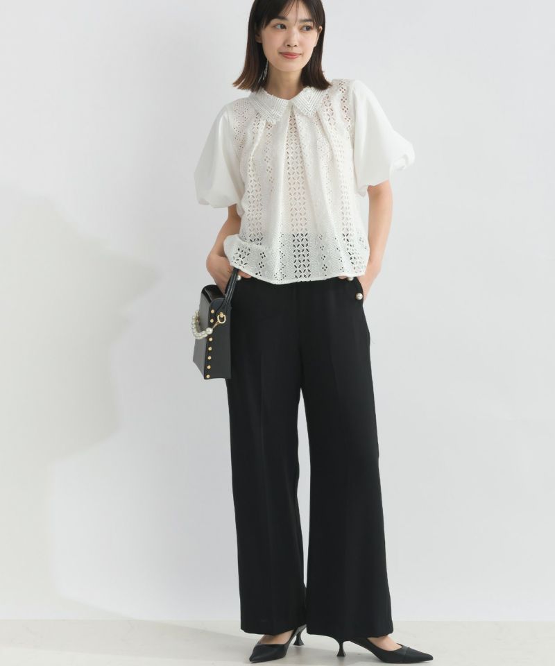 model：H162　着用サイズ：M　オフホワイト