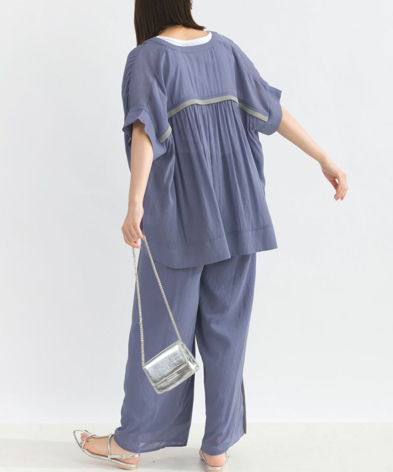 model：H162　着用サイズ：M　パープル（セットアップで）