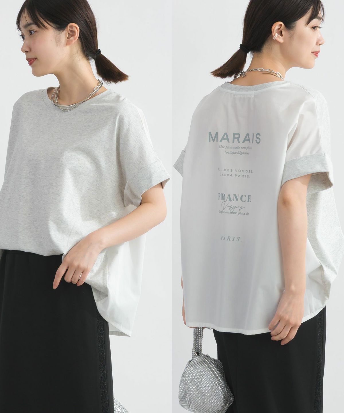 model：H162　着用サイズ：M　ベージュ