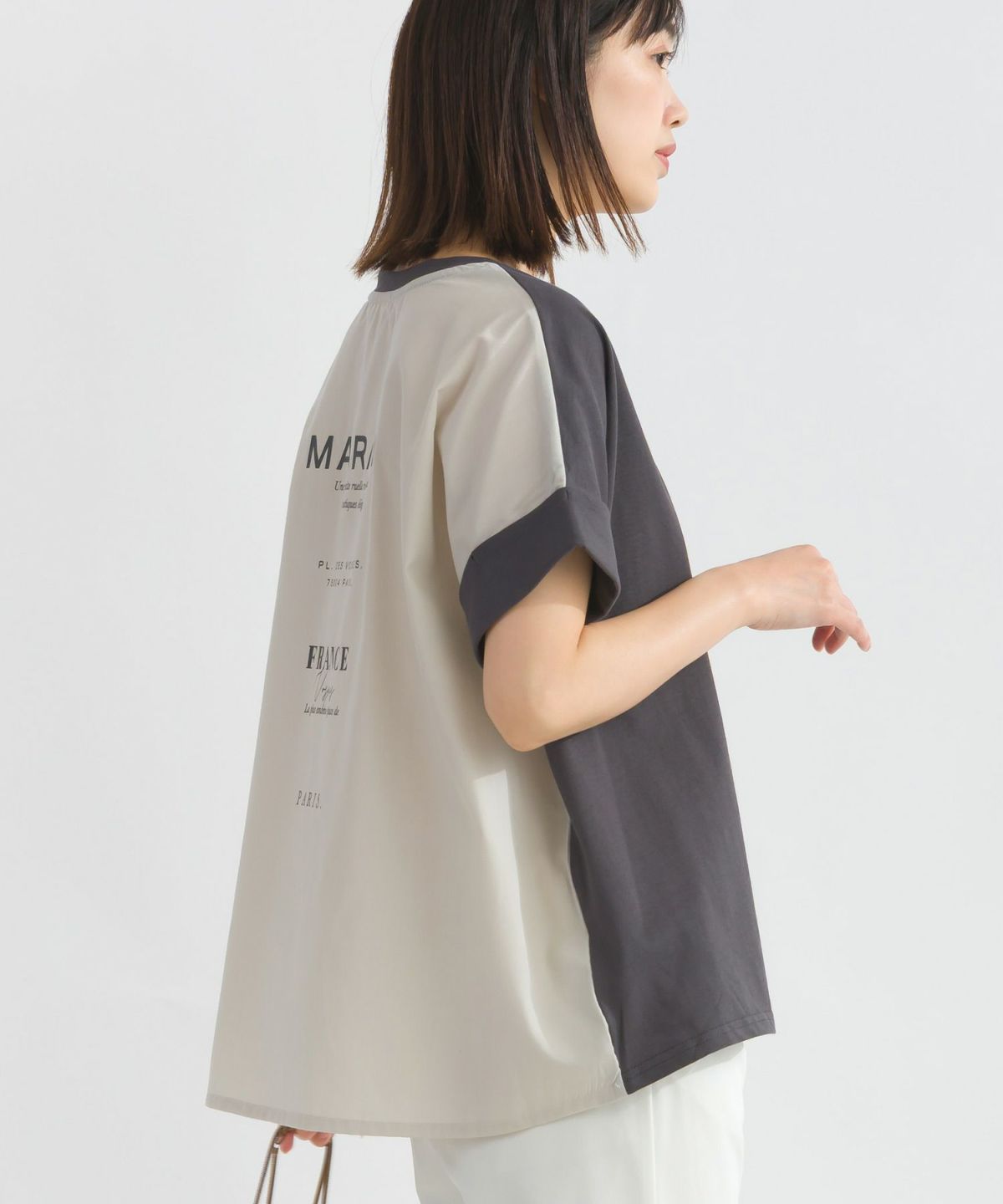 model：H162　着用サイズ：M　チャコールグレー