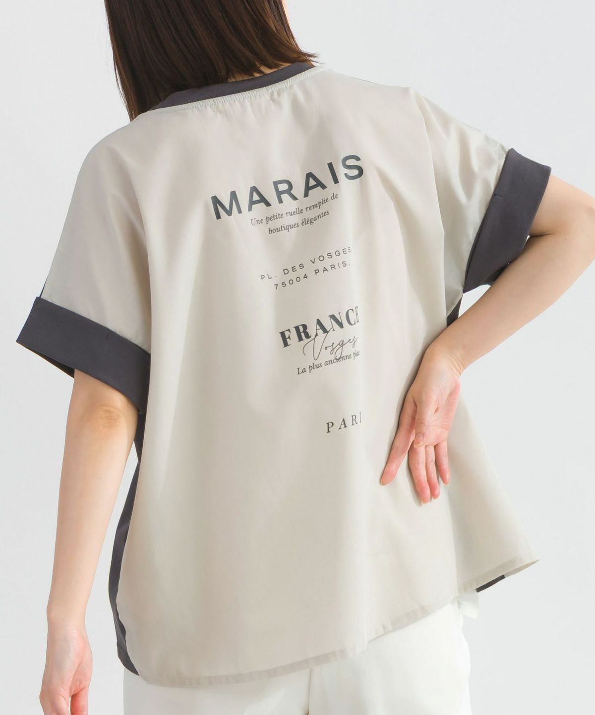 model：H162　着用サイズ：M　チャコールグレー